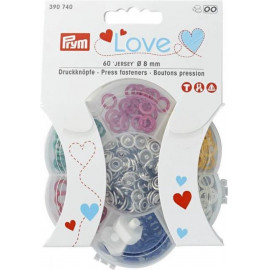 Prym love jersey drukknopen set - 60 stuks - 6 kleuren - 8mm